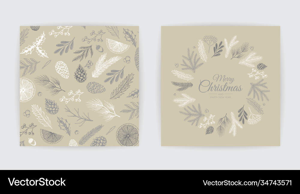 Weihnachtskarten Set Weihnachtskarte Weihnachtskarten Set Weihnachtskarte vektorbild