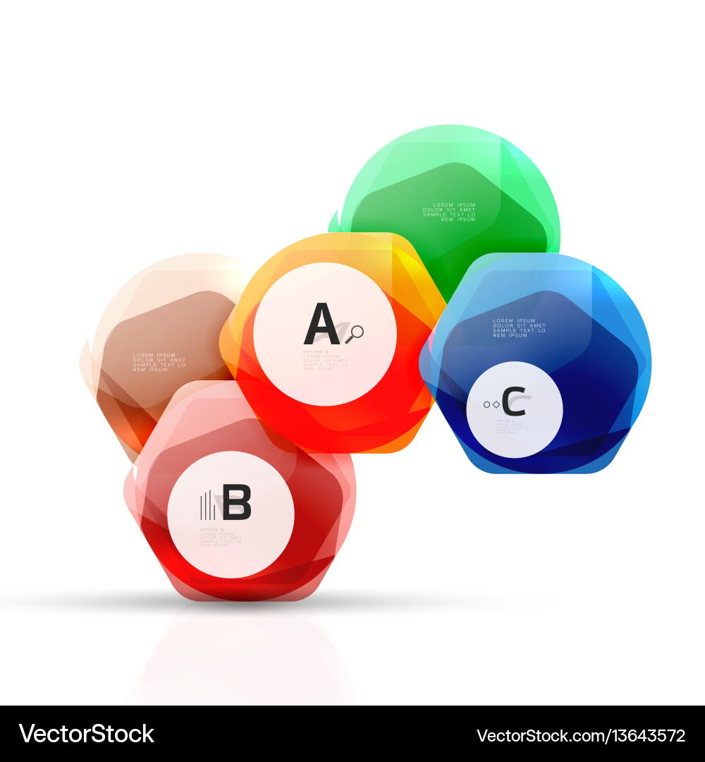 Abstract geometrical hexagon banner Vector Image