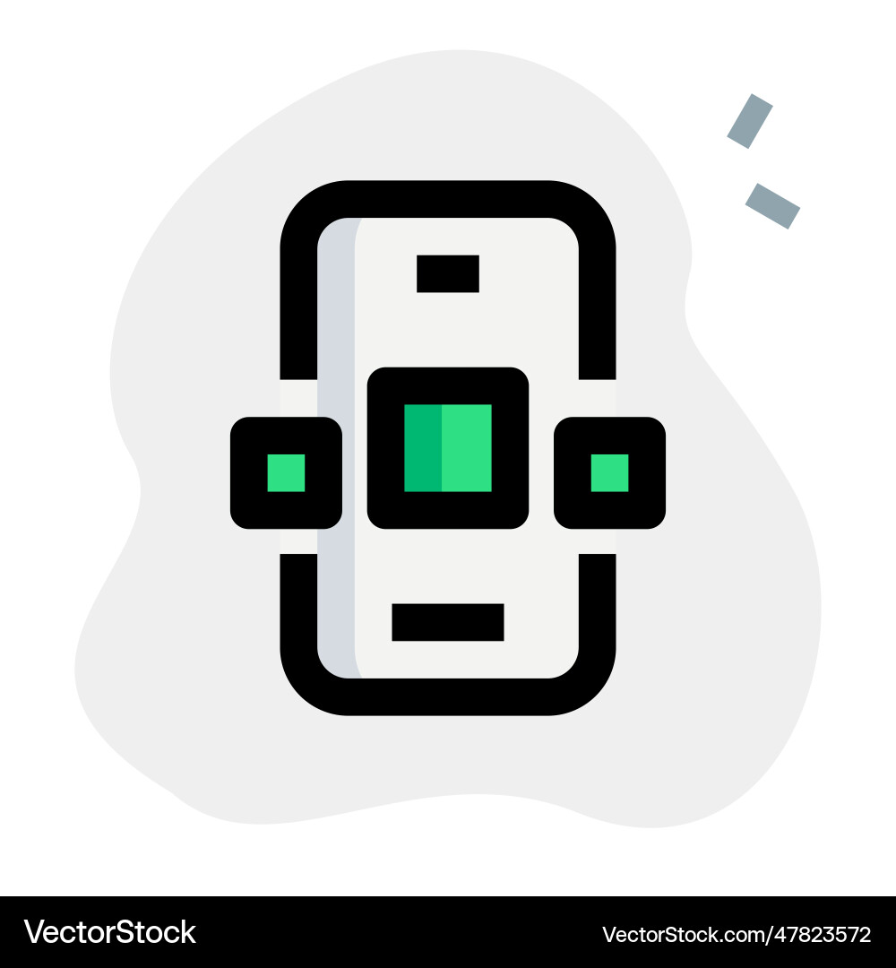 Application designed to run on mobile vector image