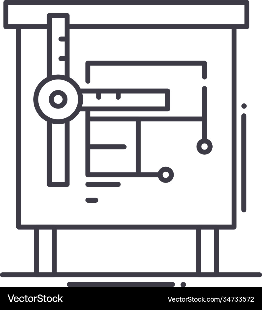 Architecture icon linear isolated Vector Image