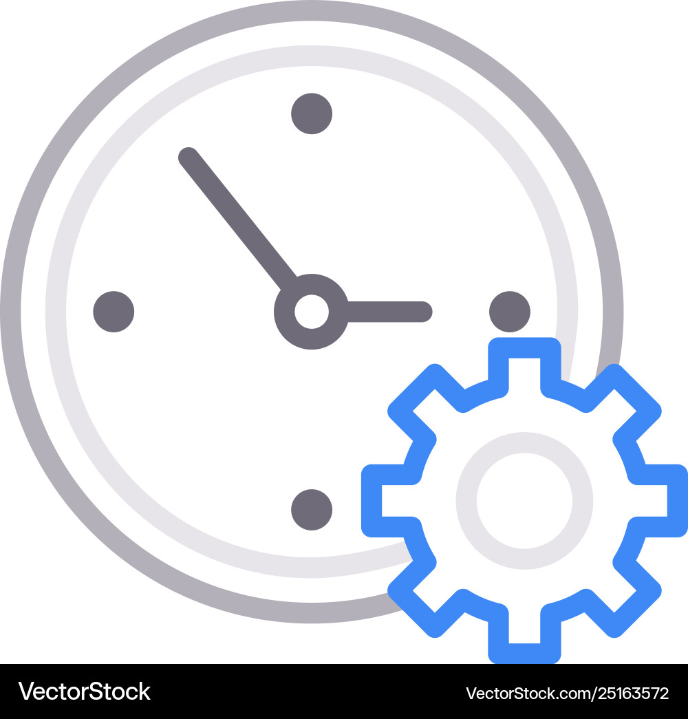 Clock setting Vector Image