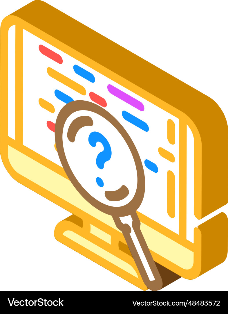 Code review software isometric icon vector image