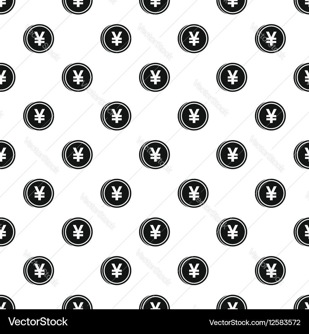 Coin with yen sign pattern simple style Vector Image