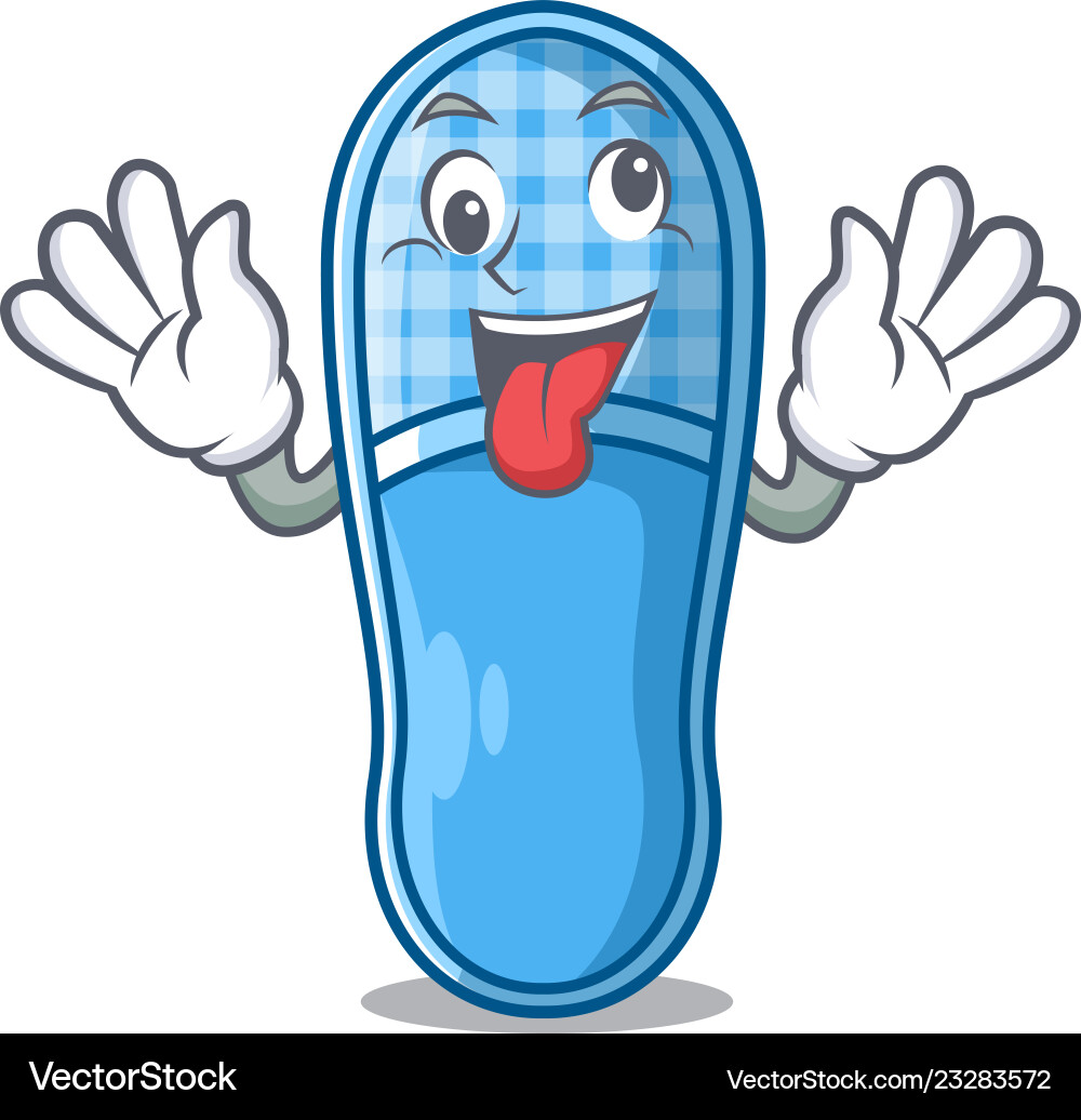 Crazy slippers on the carpet a cartoon Vector Image