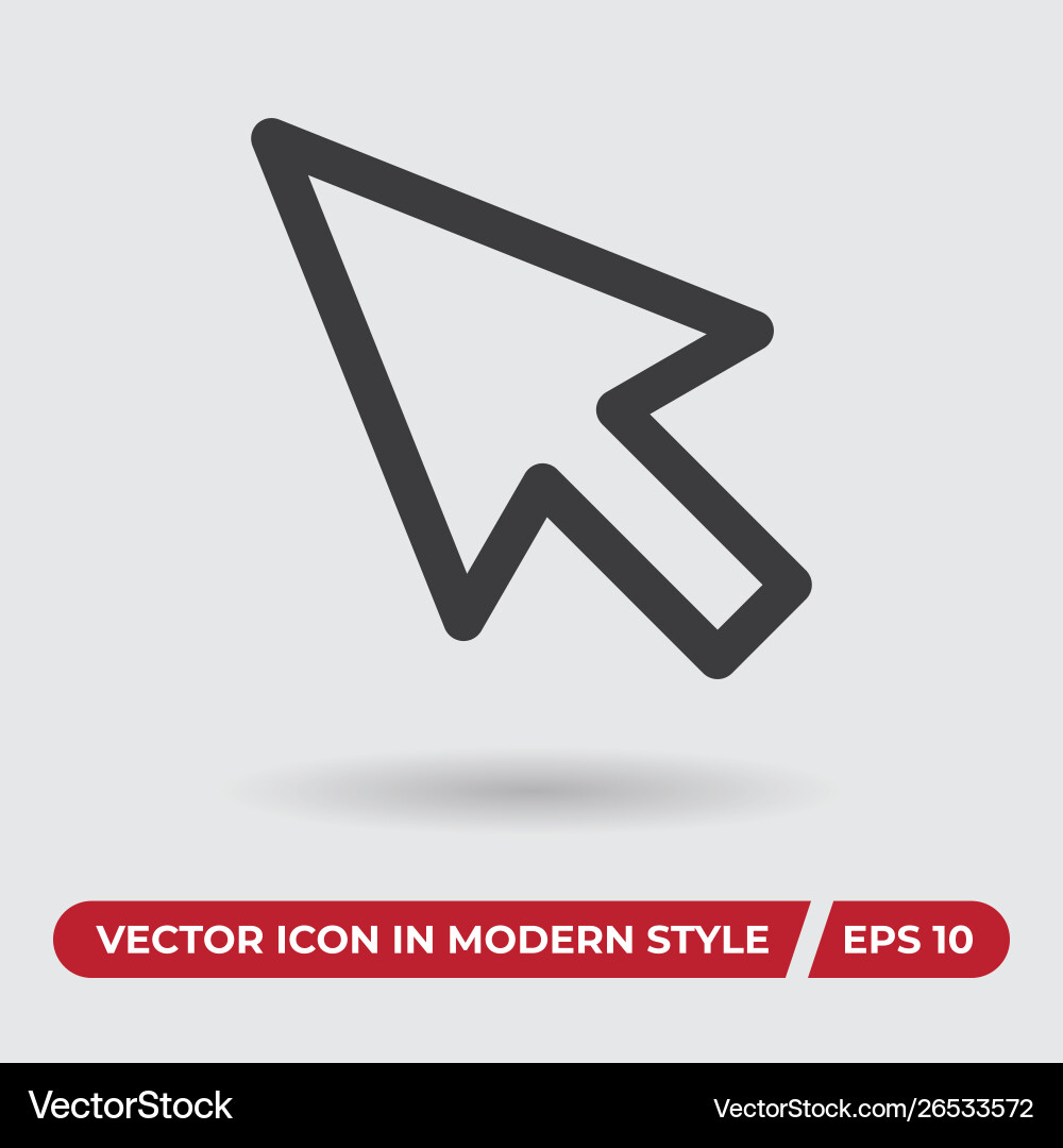 Cursor icon in modern style for web site Cursor icon in modern style for web site vector image