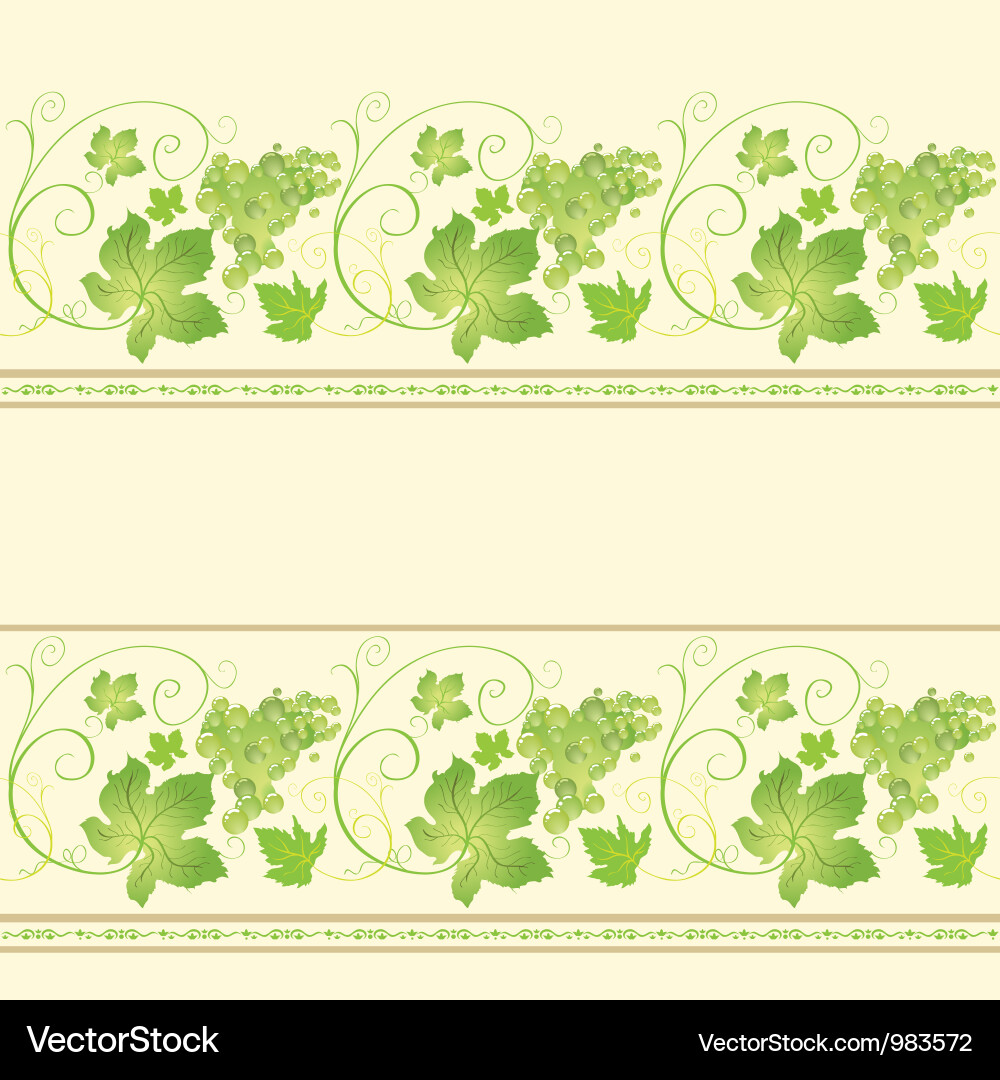 Elegant Grape Vine Pattern vector image