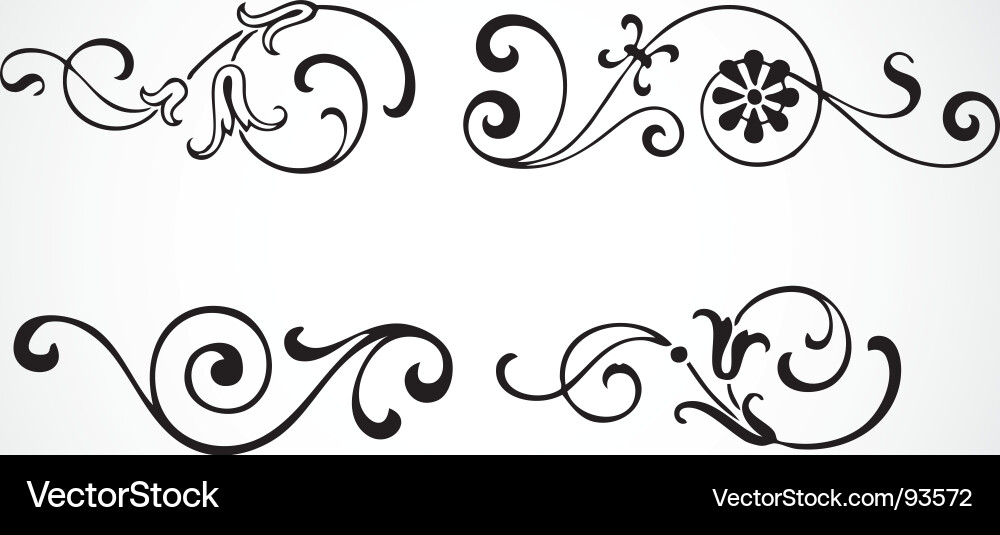 Elegant Swirl Patterns vector image