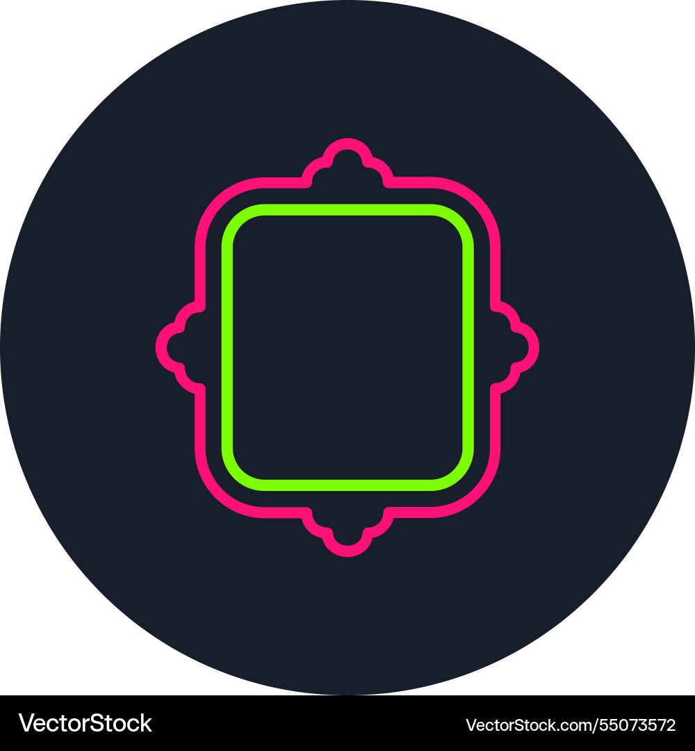 Frame line multi color icon Vector Image