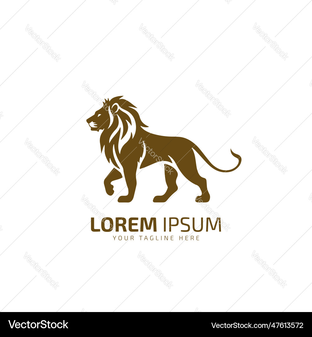 Lion logo template design – Royalty-Free Vector | VectorStock, image size:1000x1080