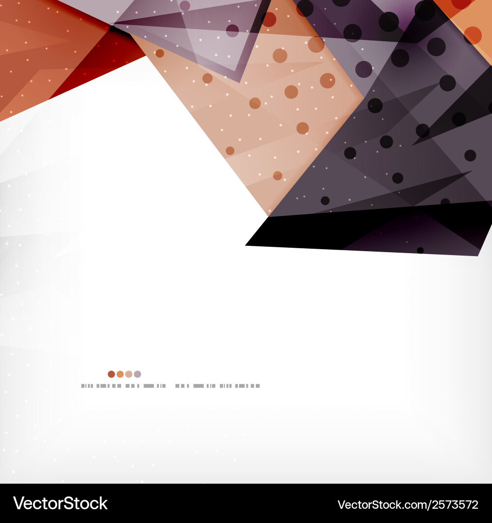 Modern 3d glossy overlapping triangles vector image