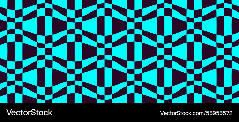 Psychedelic checkerboard pattern Psychedelic checkerboard pattern vector image