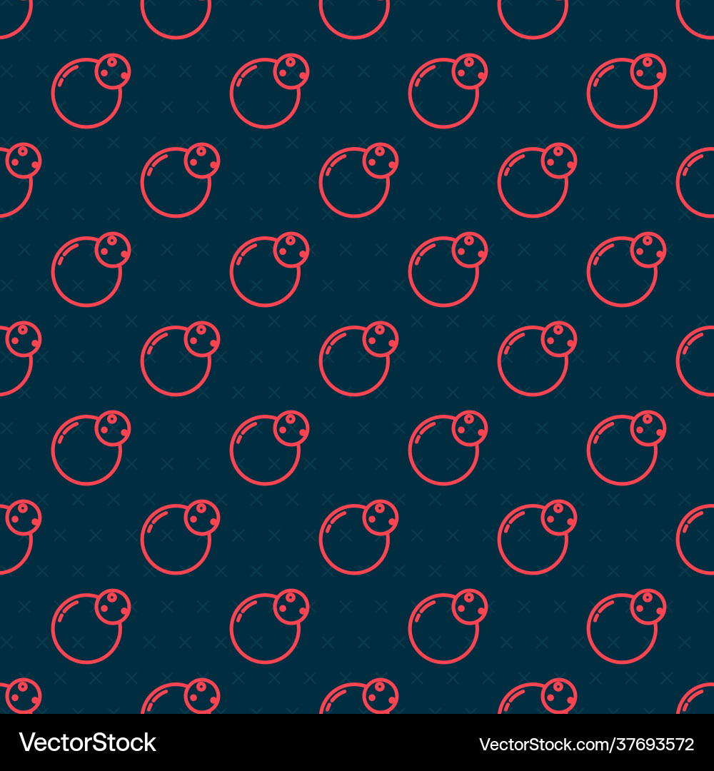 Red line planet icon isolated seamless pattern Red line planet icon isolated seamless pattern vector image