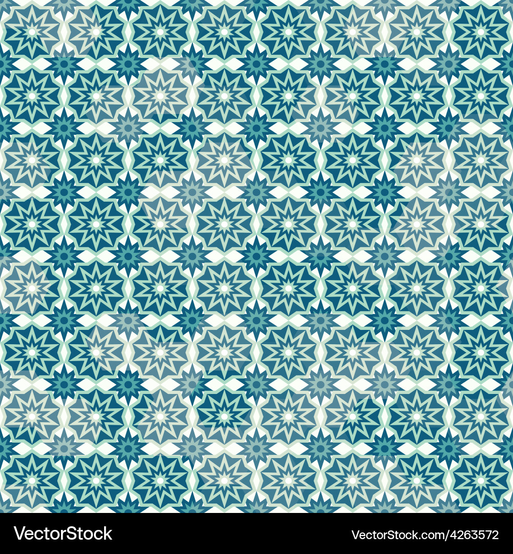 Retro Snowflake Seamless Pattern Vector Image