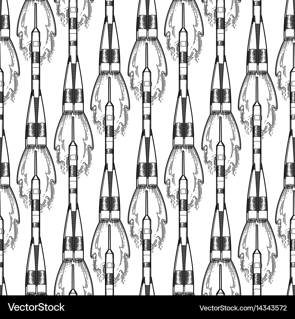 Rocket Launch Pattern vector image