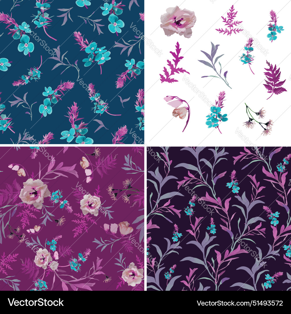 Set of three pattern and their isolated Set of three pattern and their isolated vector image