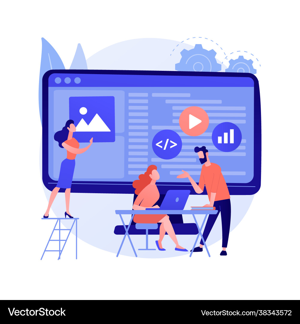 Software development team abstract concept Software development team abstract concept vector image