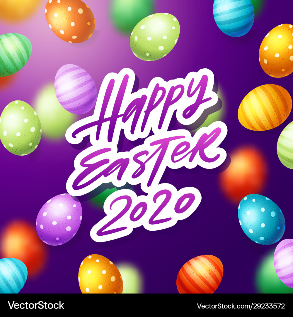 Trendy poster with colorful eggs strips Trendy poster with colorful eggs strips vector image