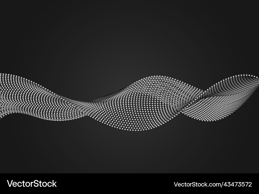 Wavy Array mit runden Partikeln abstrakt Wavy Array mit runden Partikeln abstrakt vektorbild