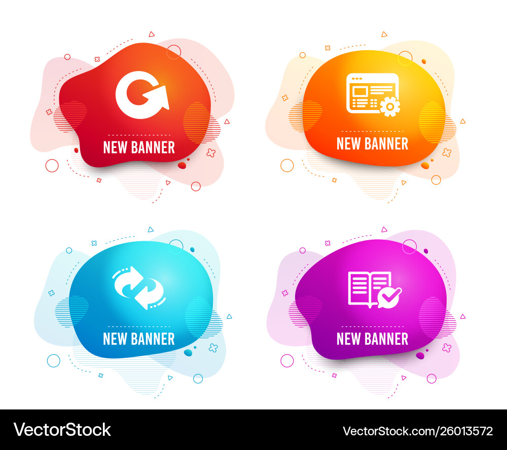 Web settings reload and refresh icons approved Web settings reload and refresh icons approved Vector Image