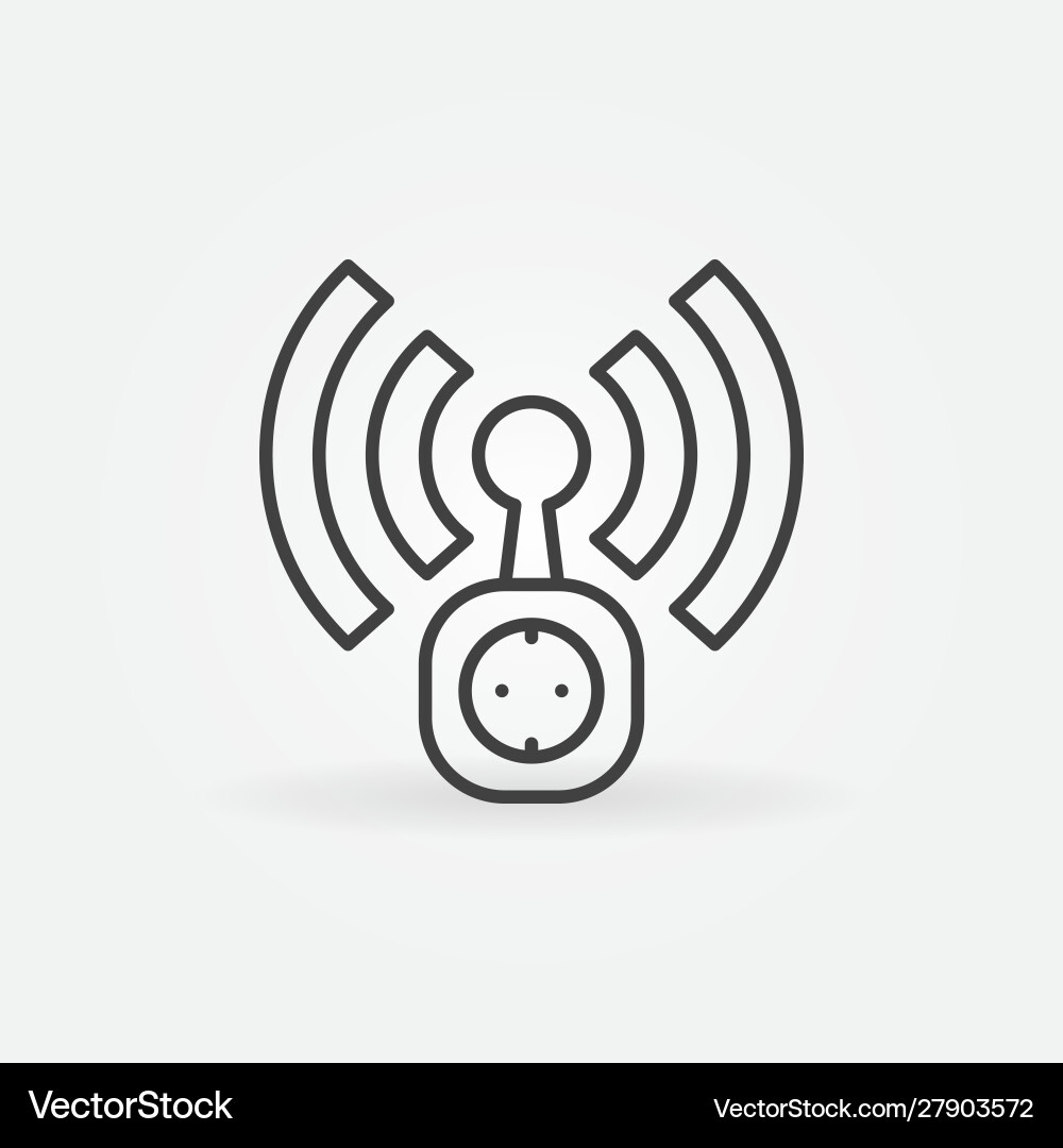 Wifi wireless smart socket concept icon Vector Image