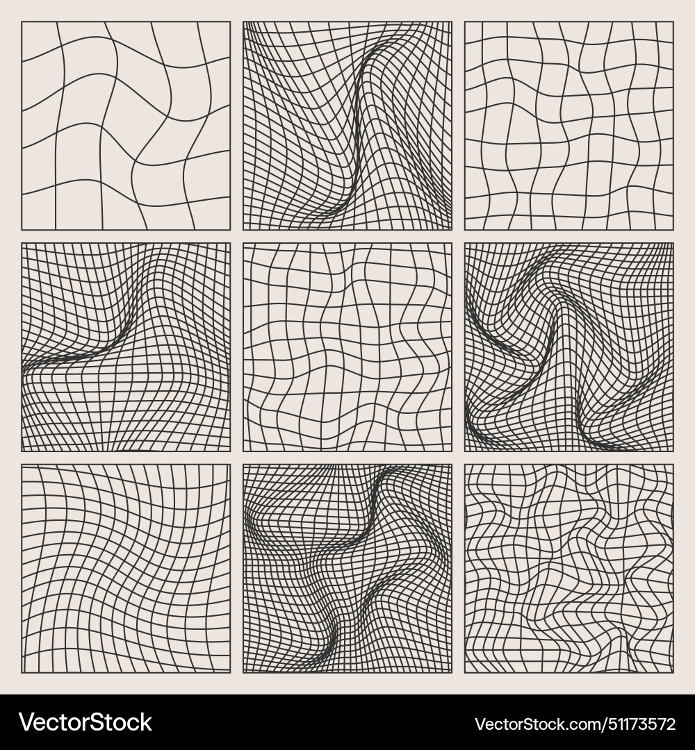 Wireframe shapes lined perspective mesh 3d grid Wireframe shapes lined perspective mesh 3d grid vector image