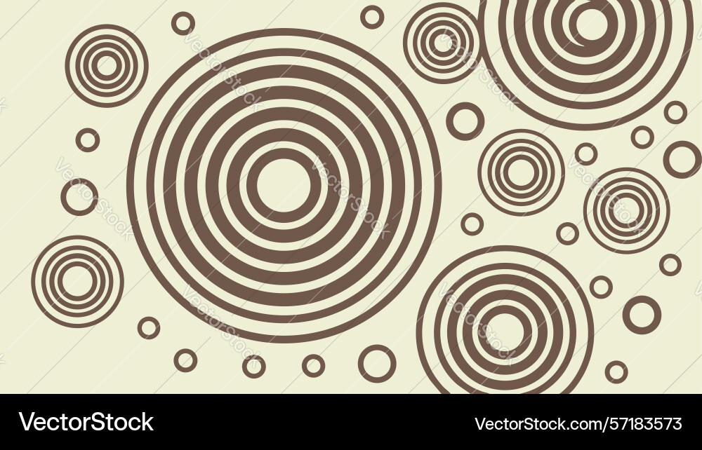 Abstract concentric circles and dots pattern vector image