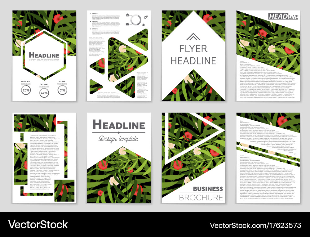 Abstract layout background set for art vector image