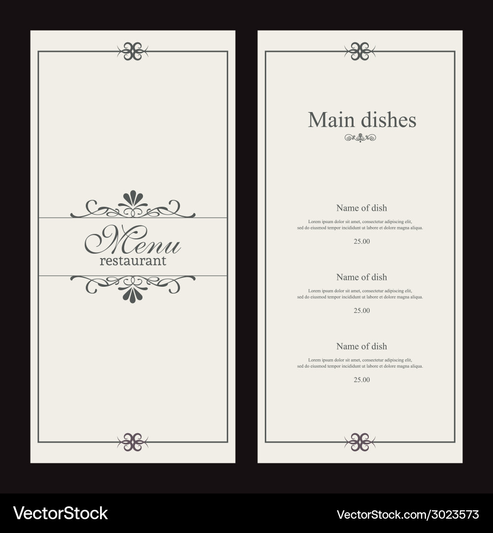 Abstract menu background with some special objects Vector Image