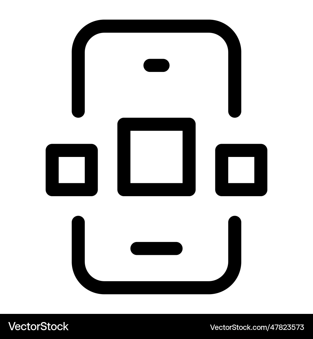 Application designed to run on mobile vector image