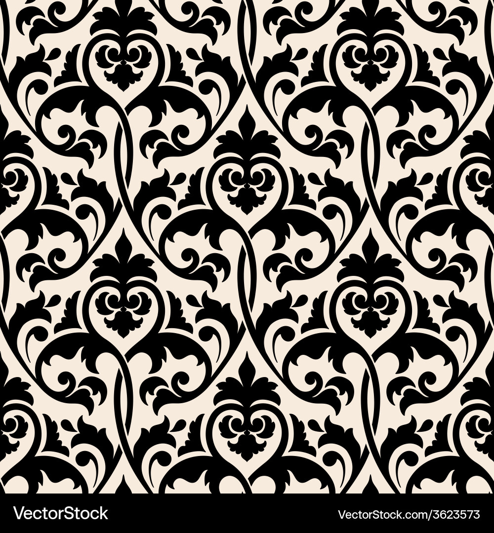 Damask seamless pattern background elegant luxury Vector Image