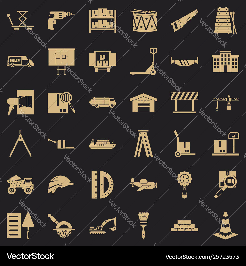 Forwarding icons set simple style Vector Image