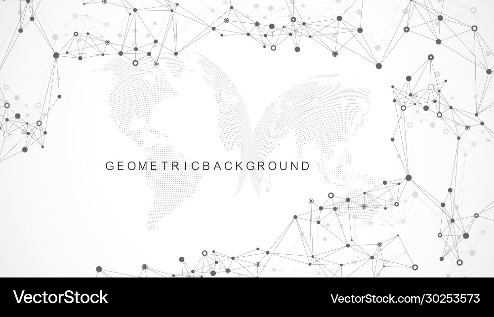 Geometric abstract background with connected line Geometric abstract background with connected line vector image
