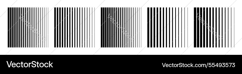 Halftone gradient vertical lines patterns vector image