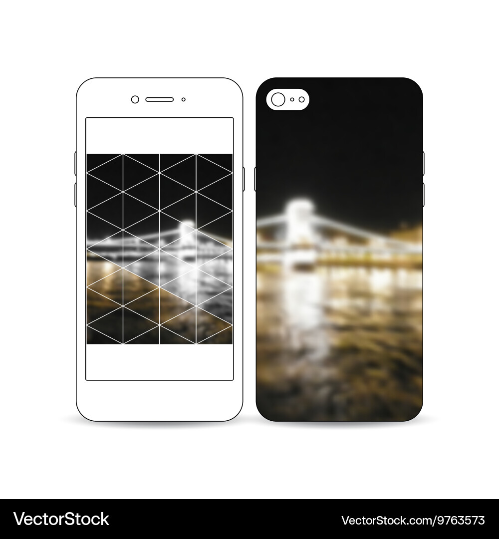 Mobile smartphone with an example of the screen Vector Image