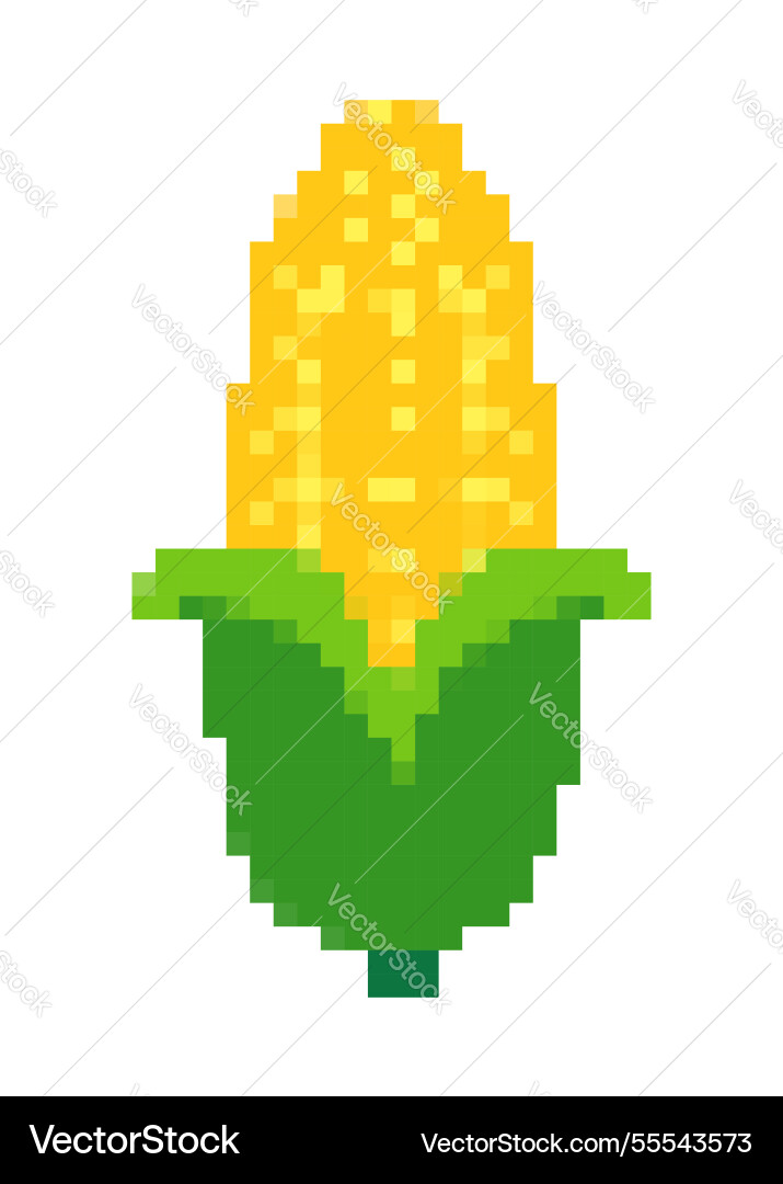 Pixel Mais pixiliert für Icon Pixel Mais pixiliert für Icon vektorbild
