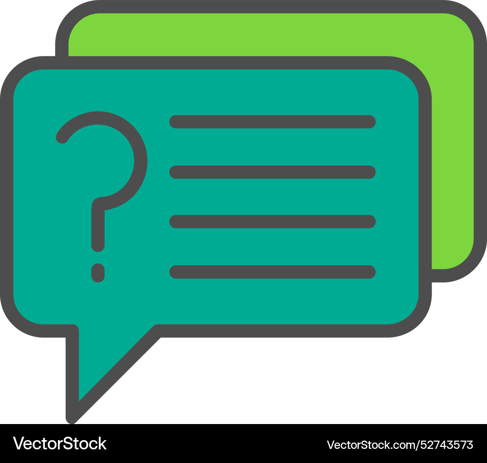 Question line filled icon design Vector Image