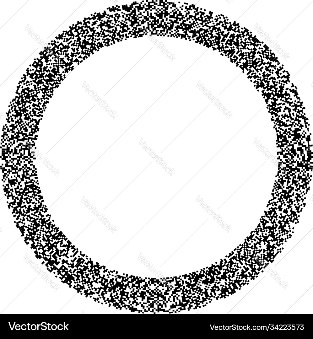 Random squares in circle formation abstract black Random squares in circle formation abstract black Vector Image