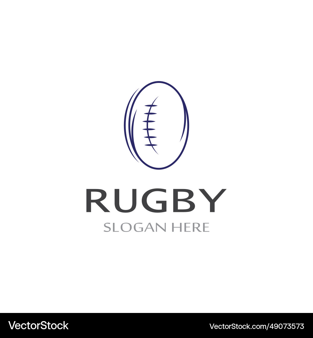 Rugby ball logo using a template design concept Rugby ball logo using a template design concept vector image