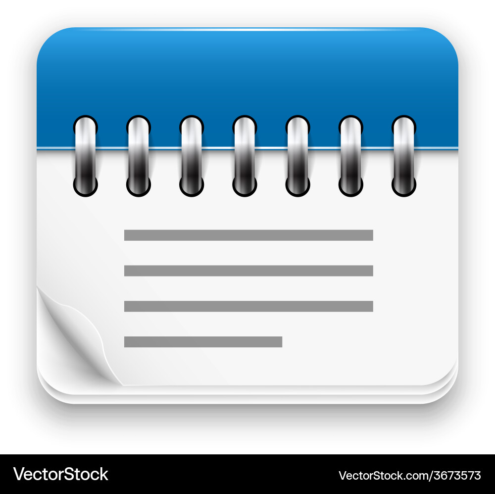 Spiral Notebook Icon Vector Image