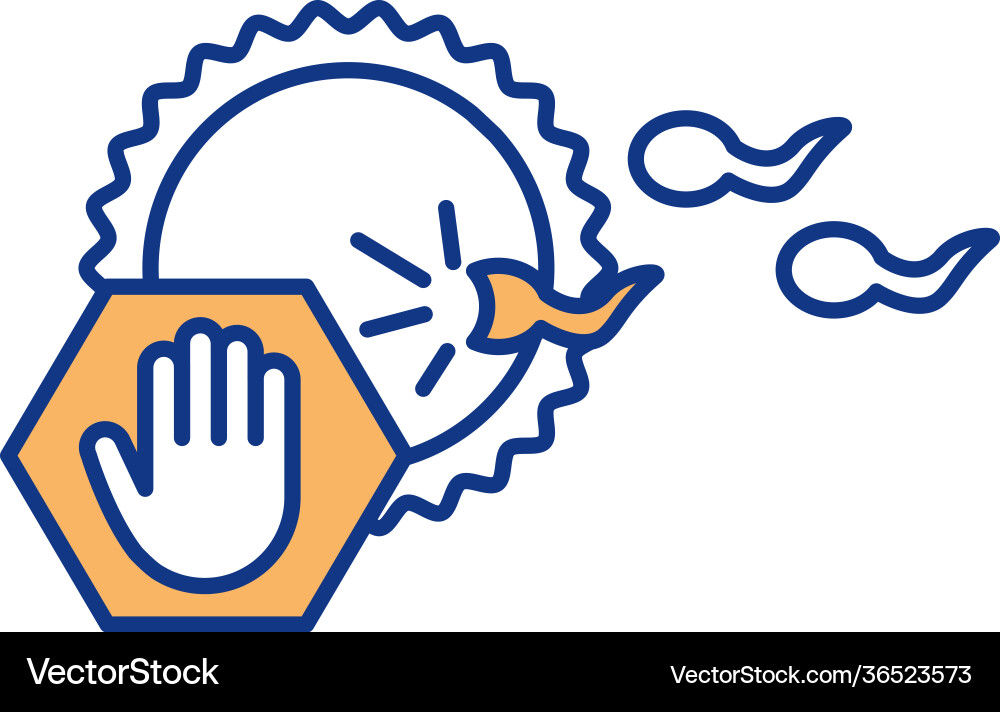 Vasectomy procedure rgb color icon Vasectomy procedure rgb color icon vector image