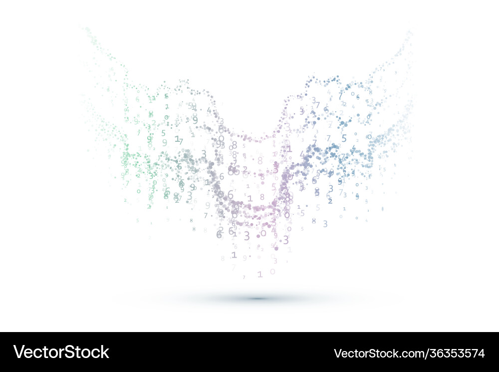 Abstract data flow background vector image