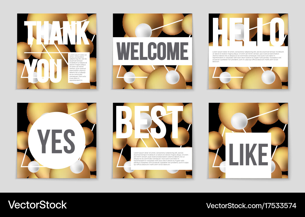 Abstract layout background set for art vector image