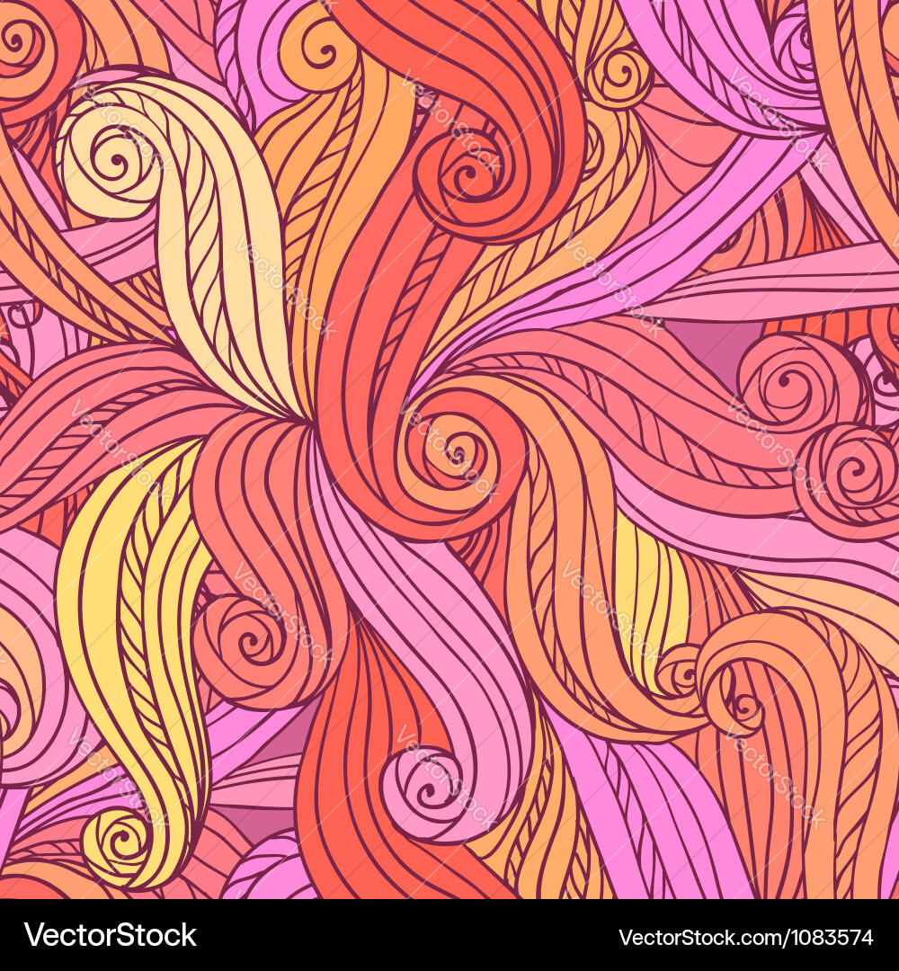 Abstract seamless hand-drawn pattern Vector Image