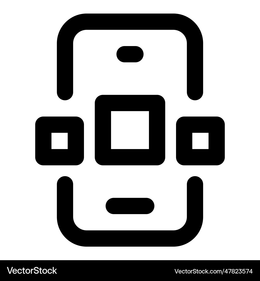 Application designed to run on mobile Vector Image
