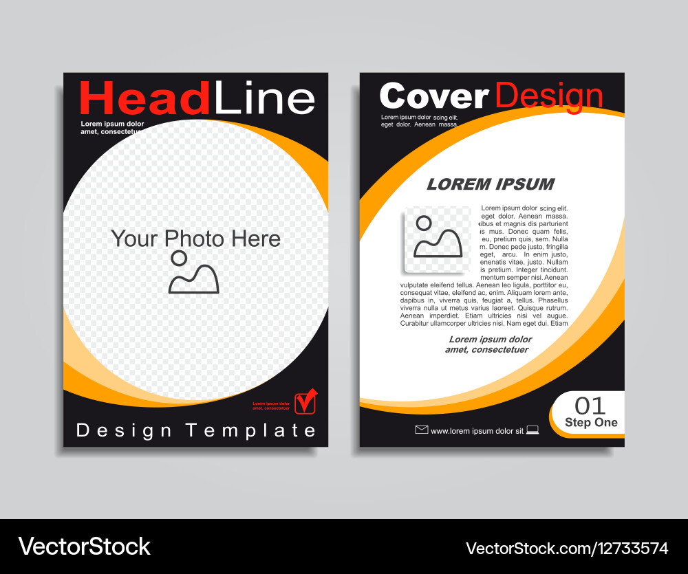 Brochure design layout with place for your data vector image