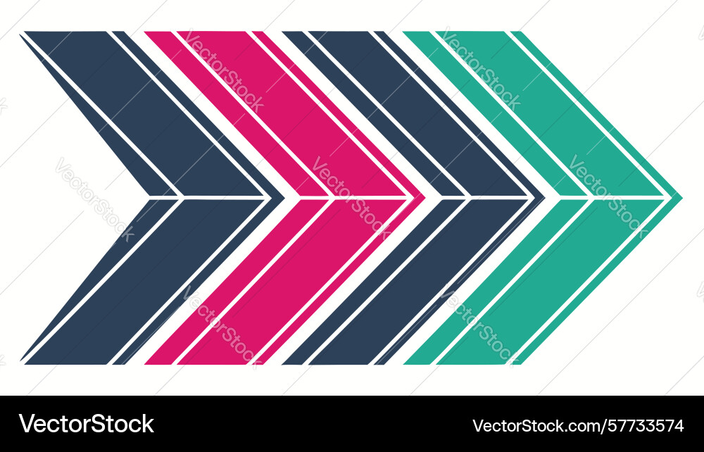 Chevron pattern arrows for directional graphics vector image