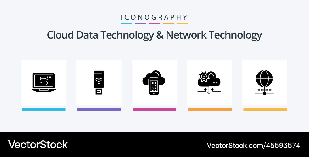 Cloud data technology and network vector image