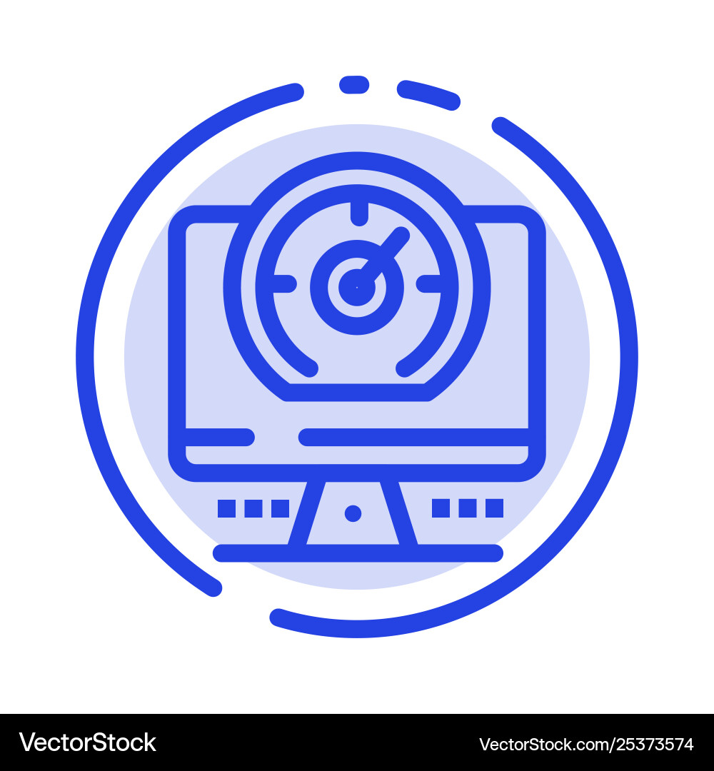 Compass computer timer location blue dotted line Compass computer timer location blue dotted line vector image