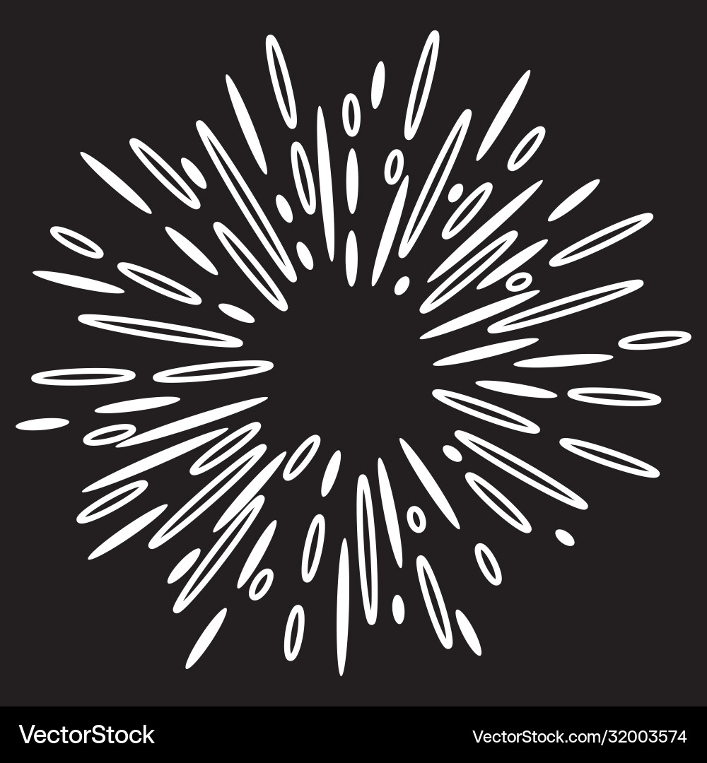 Doodle design element starburst firework Vector Image