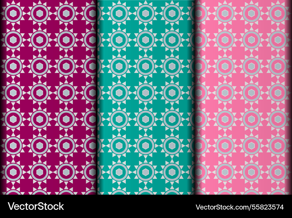 Geometric sari style pattern design Vector Image